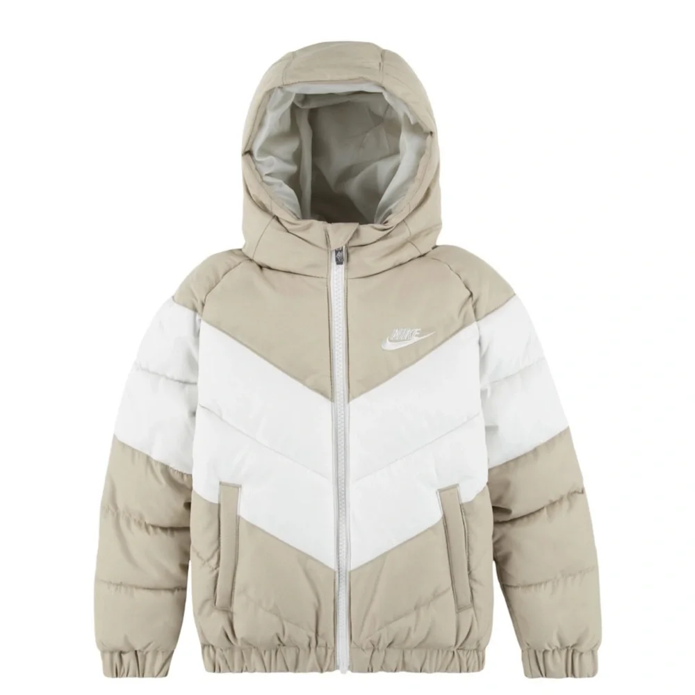 Nike Beige and White Chevron Jacket size 12 months baby